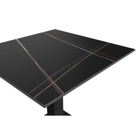 Beer Garden Table ALFA S black sintered stone tabletop