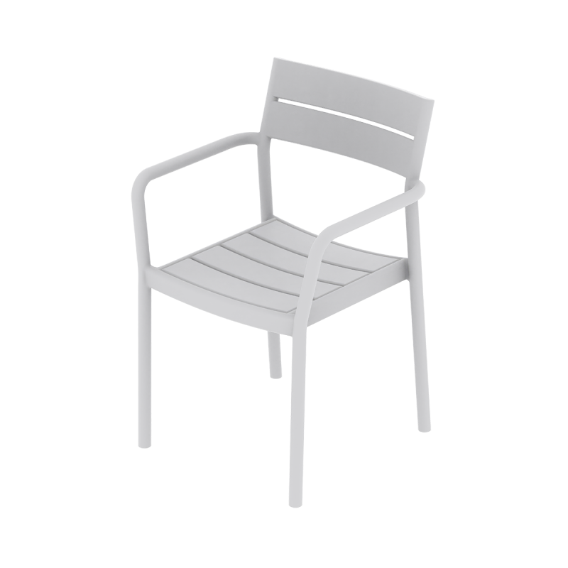 Beer Garden Chair CAPRI ARM Ash Grey