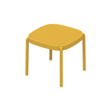 Beer Garden Table ARIA 46x45 Mustard Yellow