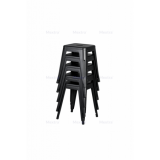 Bistro stool PARIS inspired TOLIX black with wooden seat