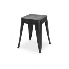 Bistro stool PARIS inspired TOLIX black with wooden seat