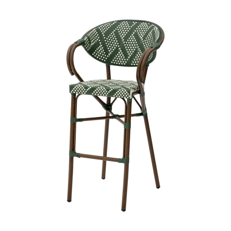 Technorattan Chair CAMILLO BAR Green