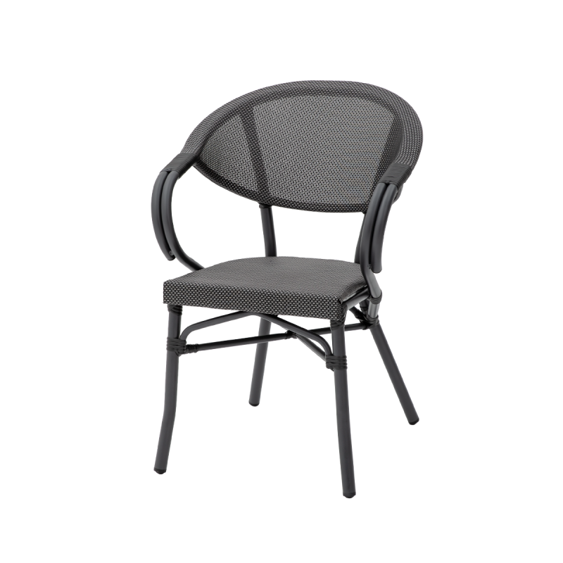 Technorattan Chair CAMILLO Graphite