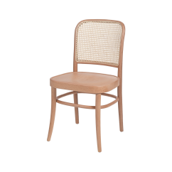 Wooden Restaurant Chair LOOMI 811 Rattan Natural