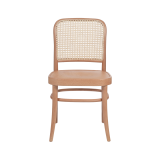 Wooden Restaurant Chair LOOMI 811 Rattan Natural