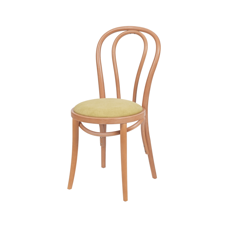 Wooden Restaurant Chair MONET 18 Pistachio Seat
