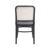 Wooden Restaurant Chair LOOMI 811 Rattan Black