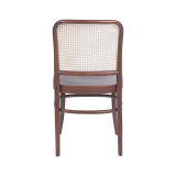 Wooden Restaurant Chair LOOMI 811 Rattan Walnut