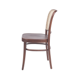 Wooden Restaurant Chair LOOMI 811 Rattan Walnut