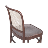 Wooden Restaurant Chair LOOMI 811 Rattan Walnut