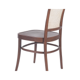 Wooden Restaurant Chair LOOMI 811 Rattan Walnut