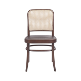 Wooden Restaurant Chair LOOMI 811 Rattan Walnut