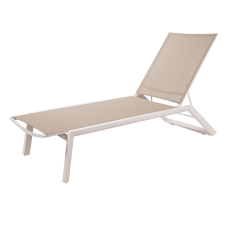 Aluminium Sun Lounger RIVIERA Beige