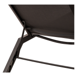Sun Lounger RIVIERA Black-Silver