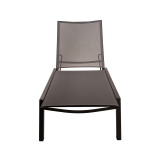 Sun Lounger RIVIERA Black-Silver