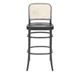 Wooden Restaurant Chair LOOMI 811 BAR Rattan Black
