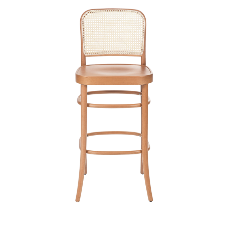 Wooden Restaurant Chair LOOMI 811 BAR Rattan Natural