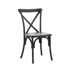Wooden Wedding Chair CROSS-BACK WOOD Black