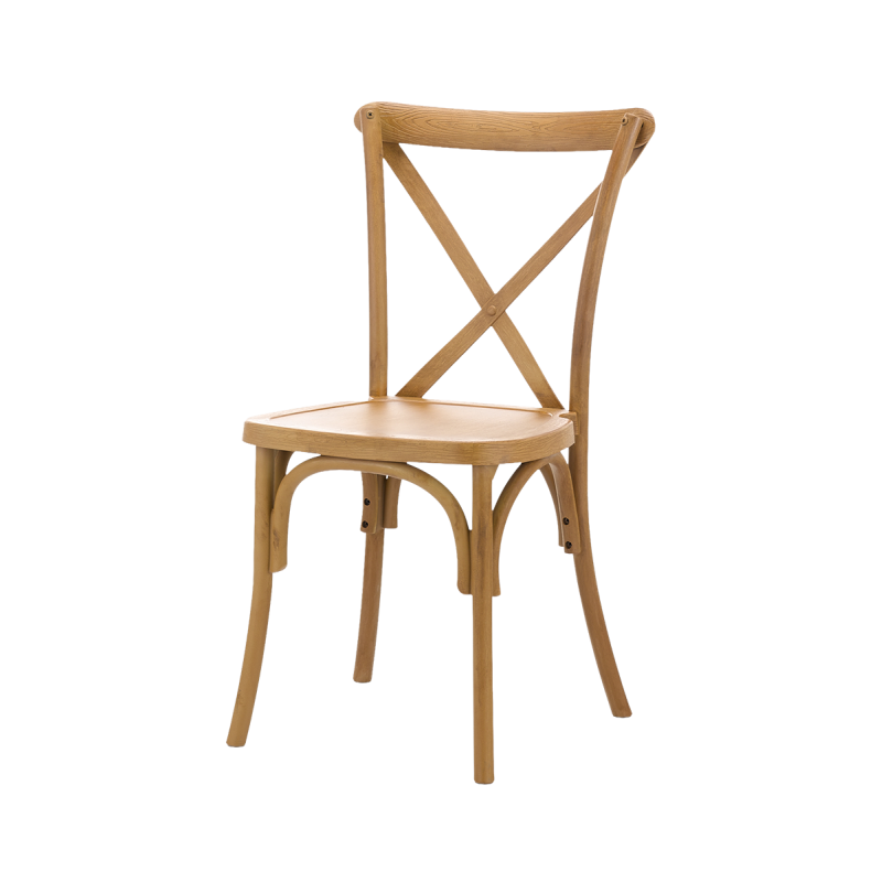 Wooden Wedding Chair CROSS-BACK WOOD Bright Rustic