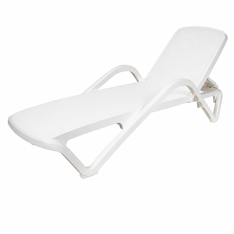 Plastic Sun Lounger MARINA White