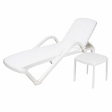 Plastic Sun Lounger MARINA White
