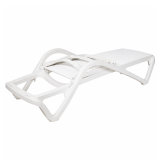 Plastic Sun Lounger MARINA White