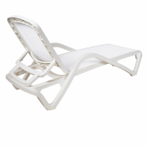 Plastic Sun Lounger MARINA White