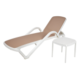 Plastic Sun Lounger MARINA Beige