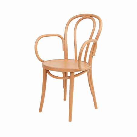 Wooden Restaurant Chair MONET 18 ARM Natural