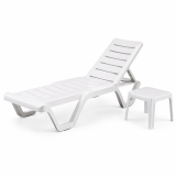 Plastic Sun Lounger COSTA White