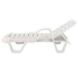 Plastic Sun Lounger COSTA ARM White