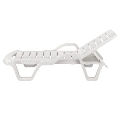 Plastic Sun Lounger COSTA ARM White