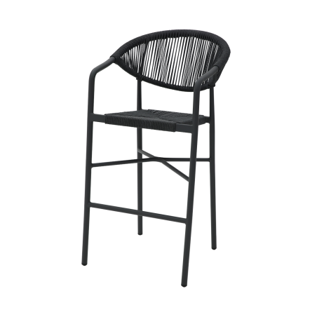 Technorattan Chair CESARE BAR Anthracite