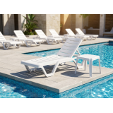 Plastic Sun Lounger COSTA White