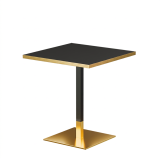 Bistro Table OMEGA 68x68 Anthracite with Gold Edging