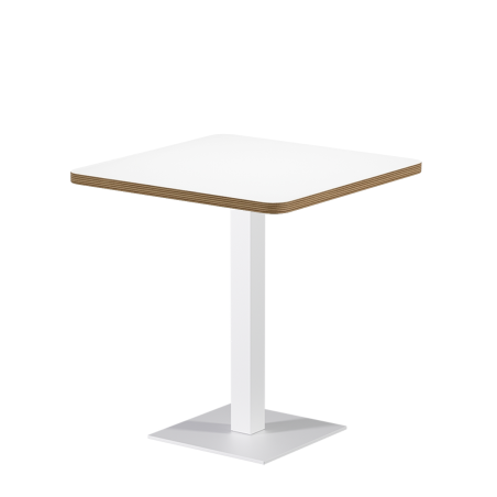 Bistro Table ALFA S 68x68 White with Multiplex Edge