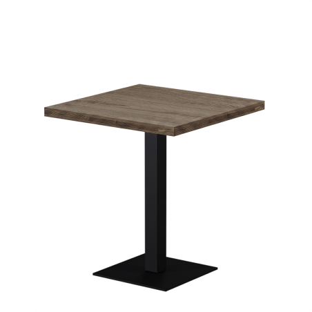 Bistro Table ALFA S 68x68 Sonoma Tabac Oak with Dark Wood Edge