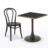 Bistro Table ARIOSO 68x68 Anthracite with Multiplex Edge