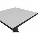 Bistro Table ALFA S 68x68 Ash Grey with Matte Black Edge