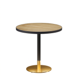Bistro Table OMEGA R fi 68 Ancient Oak with Matte Black Edge