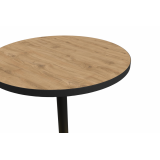 Bistro Table OMEGA R fi 68 Ancient Oak with Matte Black Edge