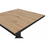 Bistro Table OMEGA 68x68 Artisan Oak with Matte Black Edge