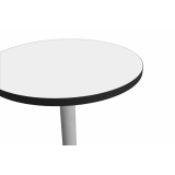 Bistro Table ALFA R fi 68 White with Matte Black Edge