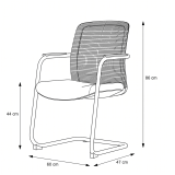 Training Chair QUADRA Black-Grey