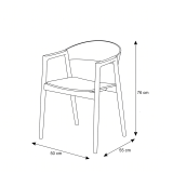 Wooden Restaurant Chair ARDEN Walnut