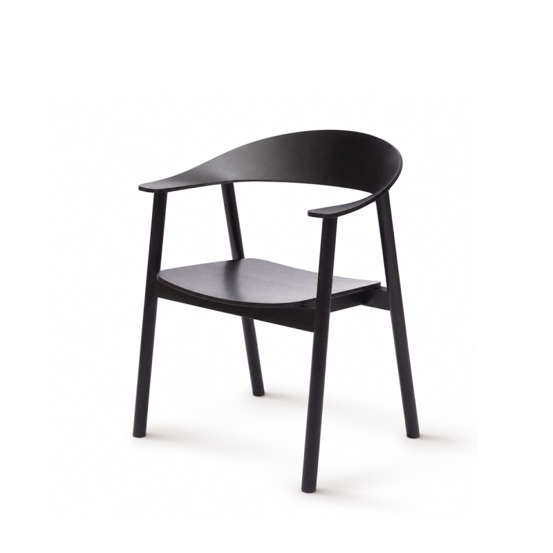 Wooden Restaurant Chair HORIZON Black