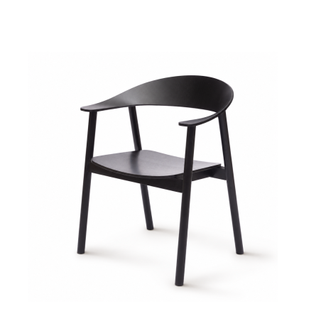 Wooden Restaurant Chair HORIZON Black