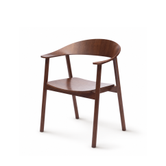 Wooden Restaurant Chair HORIZON Walnut