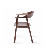 Wooden Restaurant Chair HORIZON Walnut