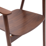 Wooden Restaurant Chair HORIZON Walnut